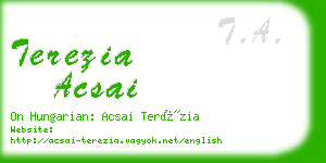 terezia acsai business card